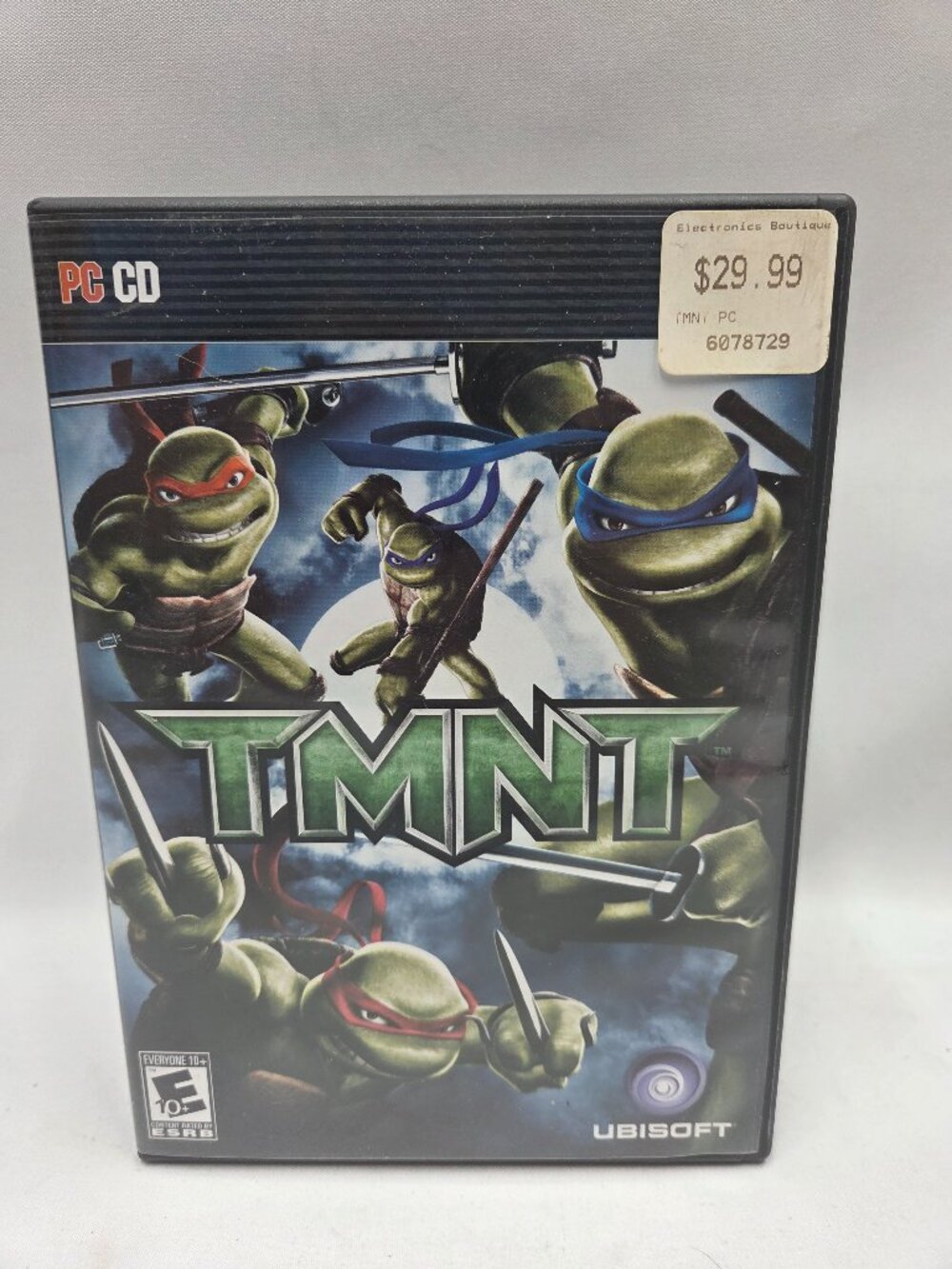 TMNT PC Game CD Rom Ubisoft 2007 Teenage Mutant Ninja Turtles Game